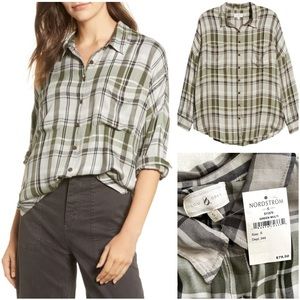 Lou & Grey plaid button down shirt